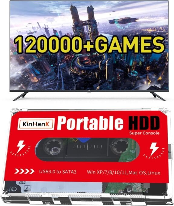 Kinhank - Disco duro retro emulador 120000 juegos