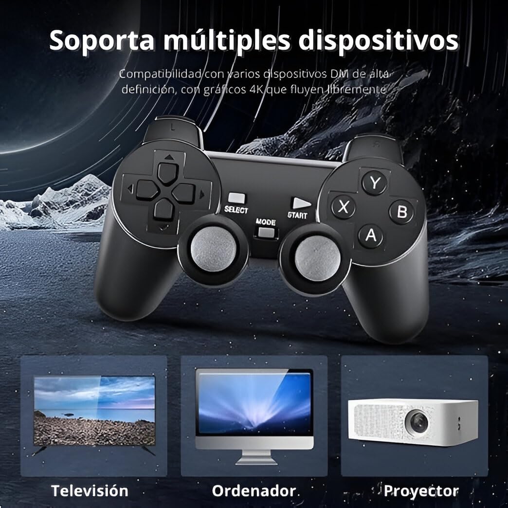 SVP Game - X2 Plus Consola de Juegos Retro, Game Stick con +30.000 Juegos Arcade +14 emuladores + Android TV - Game TV Stick, Plug & Play HDMI con 2 mandos y Control TV inalámbricos - Imagen 9