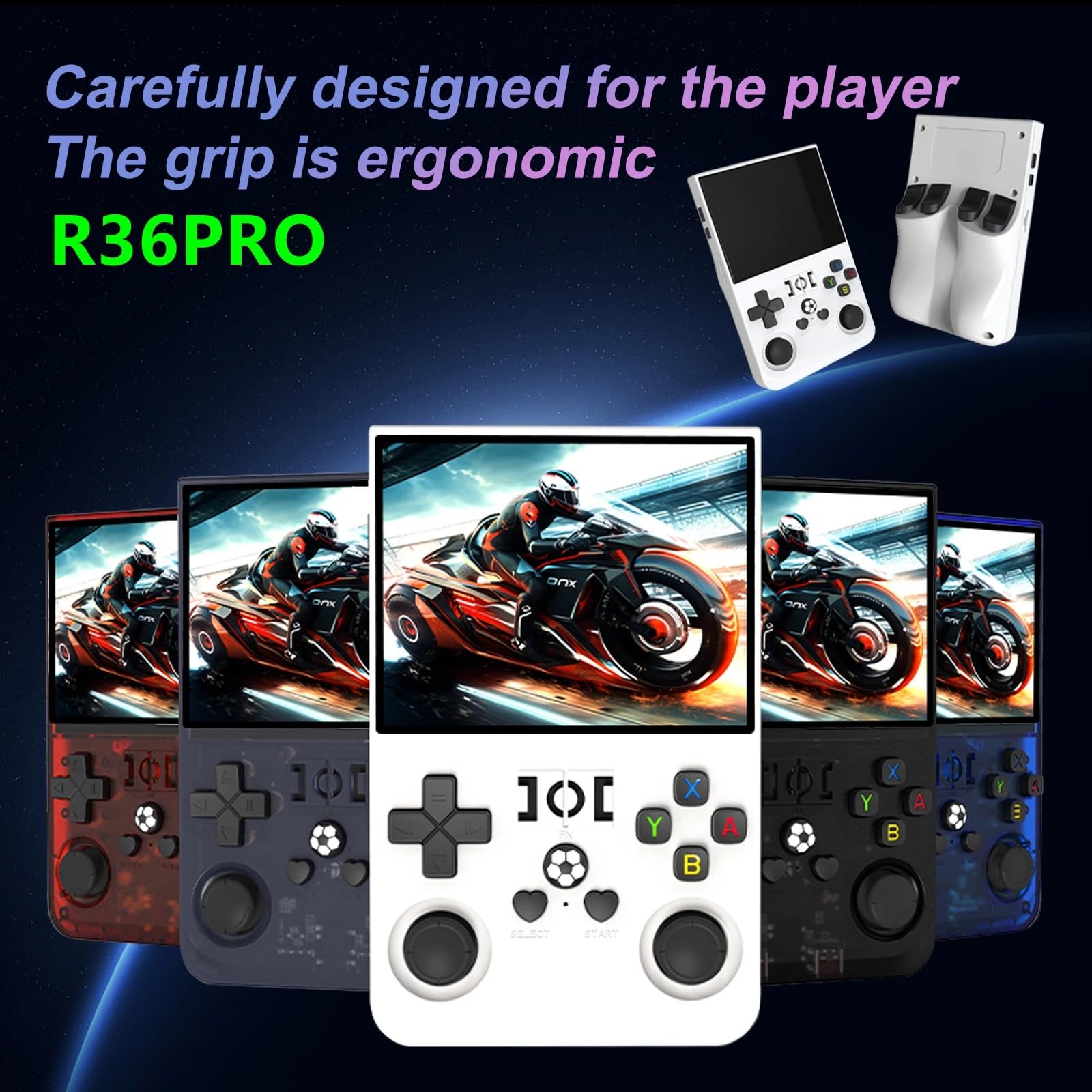 SVP Game - R36 Pro Consola retro portátil 128 GB con +30.000 Juegos +30 Emuladores PS1, PSP, N64, NDS, SuperN, GameB, GBA - Linux IPS 3.5" 4000 mAh Consola de videojuegos portátil - Imagen 4