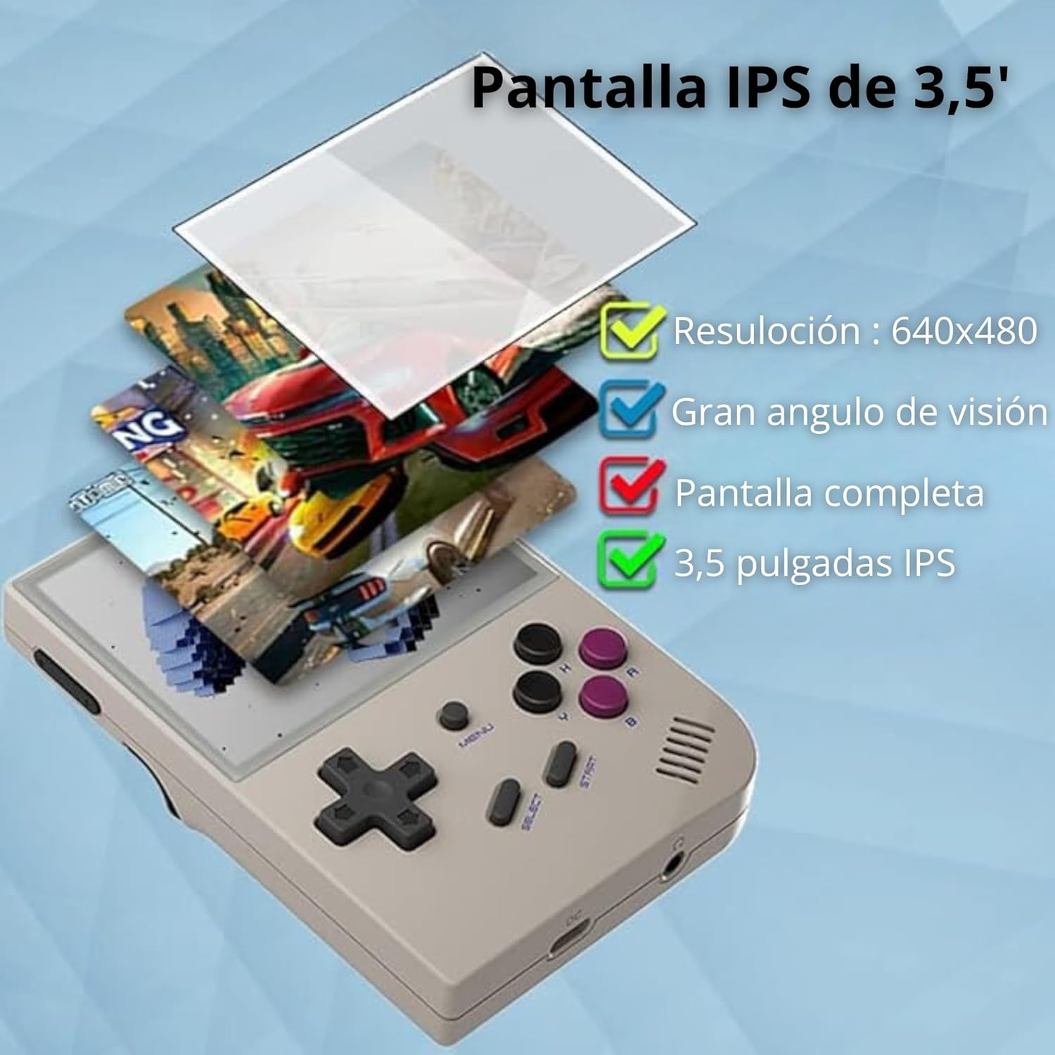 Anbernic - RG35XX Consola retro portatil 64 GB con 5.000 juegos y 30 emuladores PS1, PSP, N64, NDS, SN, GB, GBA, consolas de juegos retro, emulador clásico, consola de mano - SVP Game - Imagen 5