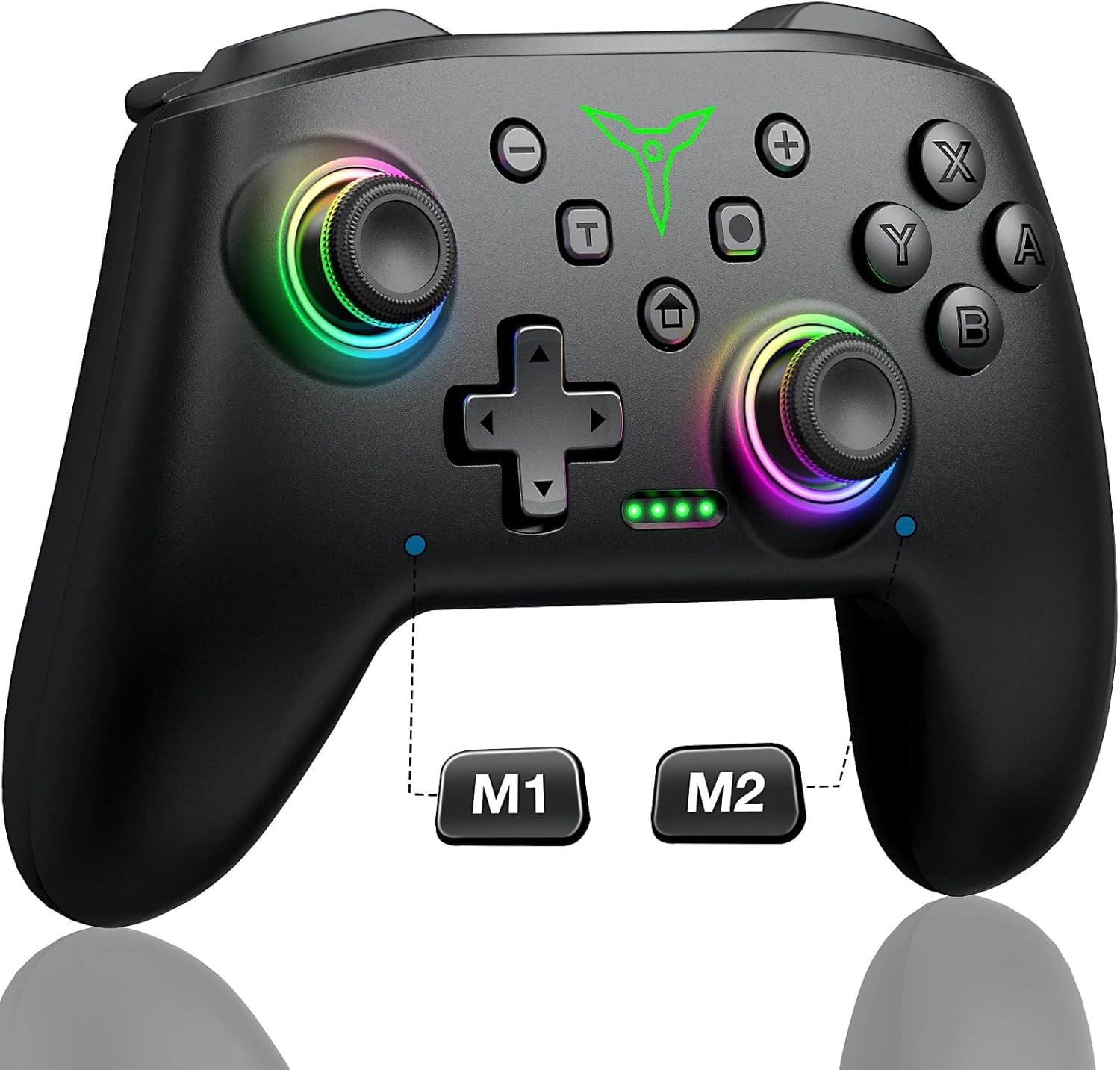 SVP Game - RN4Pro Mando Inalámbrico RGB Turbo Ergonómico con Empuñaduras Texturizadas y Botones de Precisión para Experiencia de Juego Inigualable